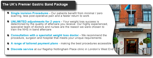 UK's premier gastric band aftercare package